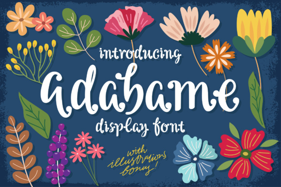 Adabame: A Romantic Display Font for Branding