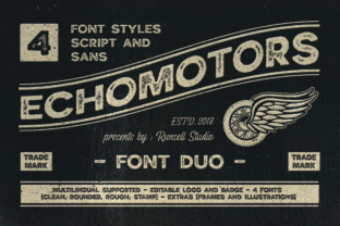 Echomotors Family: A Versatile Display Typeface