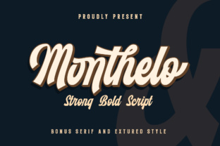 Monthelo Font: Bold Script for Editorial Design