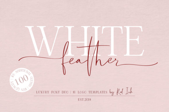 White Feather Duo: A Premium Font for Branding